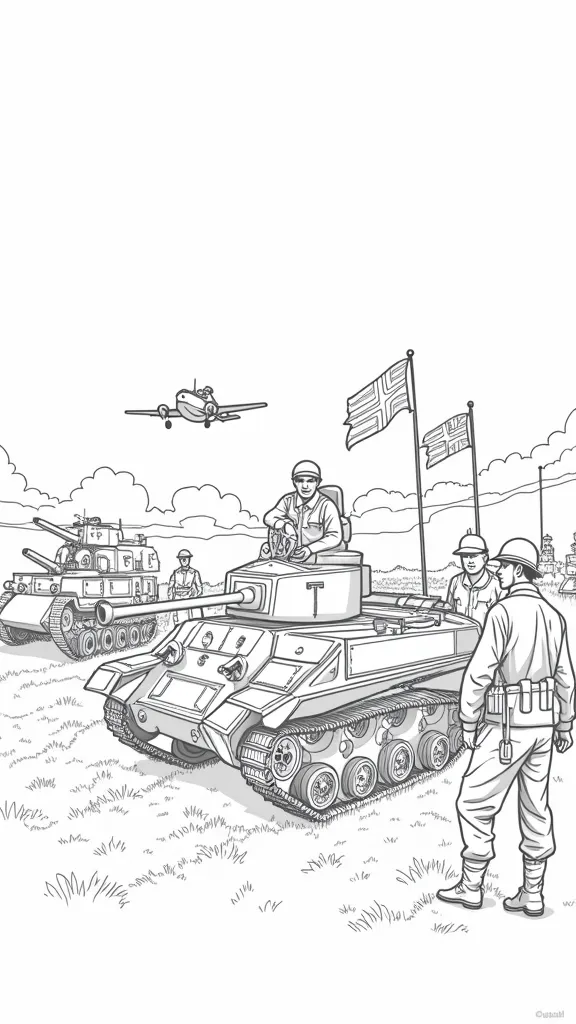 coloriage de la Seconde Guerre mondiale